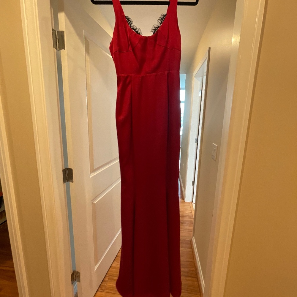 Silk burgundy gown